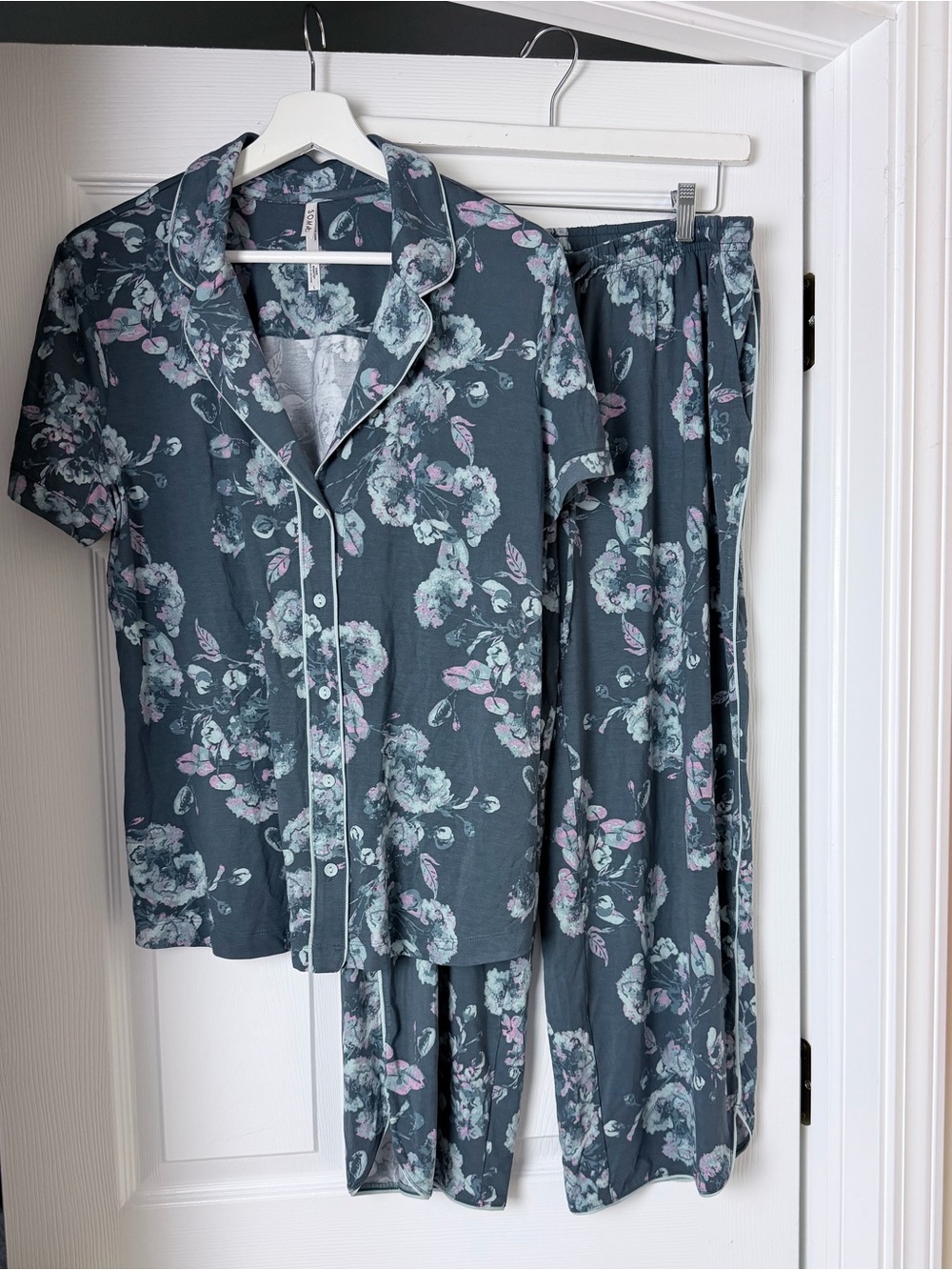 Soma Cool Nights Cropped Pajama Set Short Sleeve Bundle of 2 NWT Size Large - Picture 2 of 15